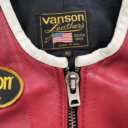 Vanson Leathers Motorcycle Racer Jacket - Known Source