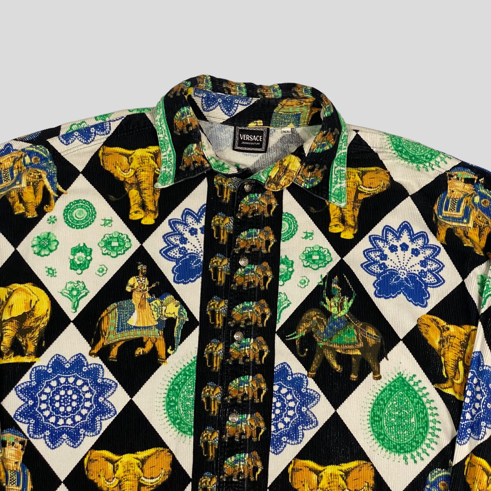 Versace VJC 90’s Corduroy Elephant Shirt - XL - Known Source