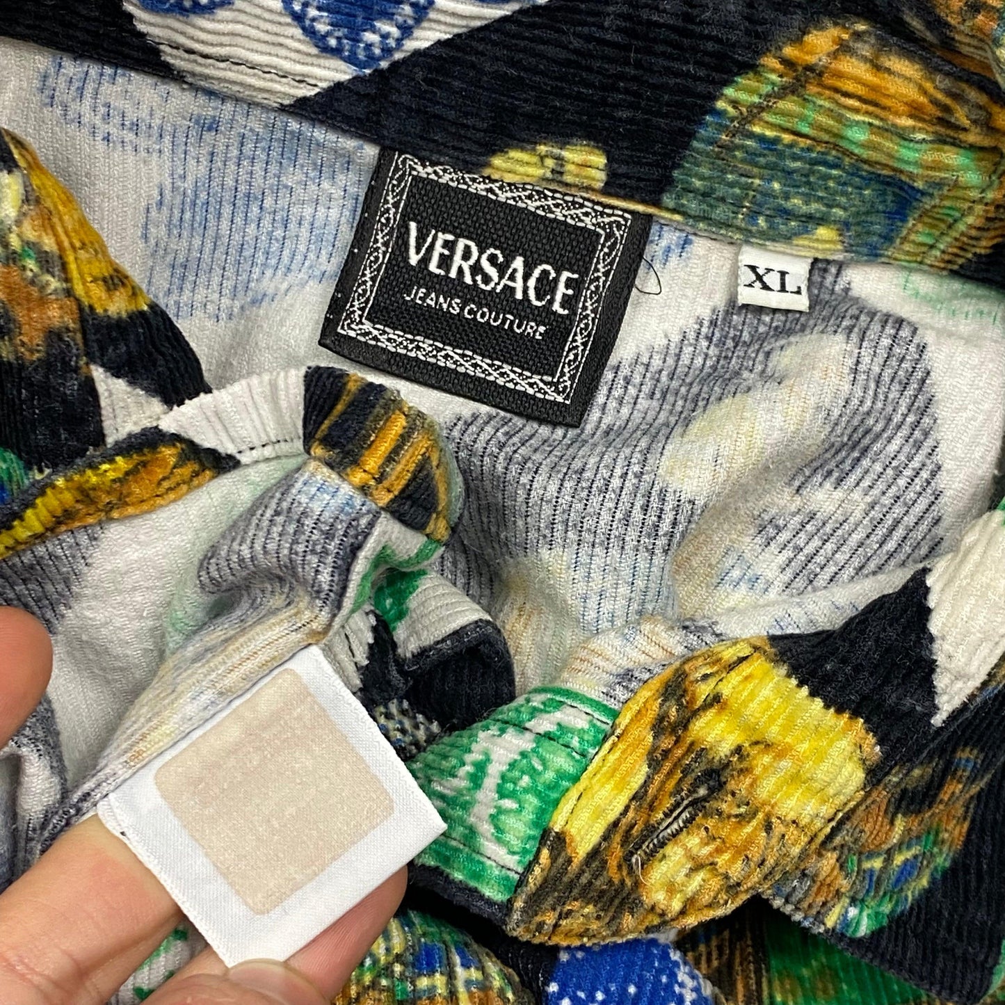 Versace VJC 90’s Corduroy Elephant Shirt - XL - Known Source