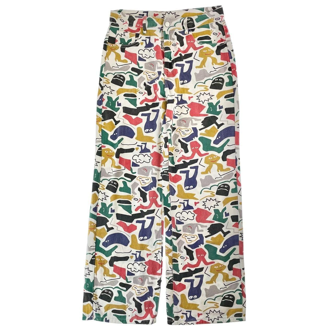 Vintage All over print trousers W32 - Known Source