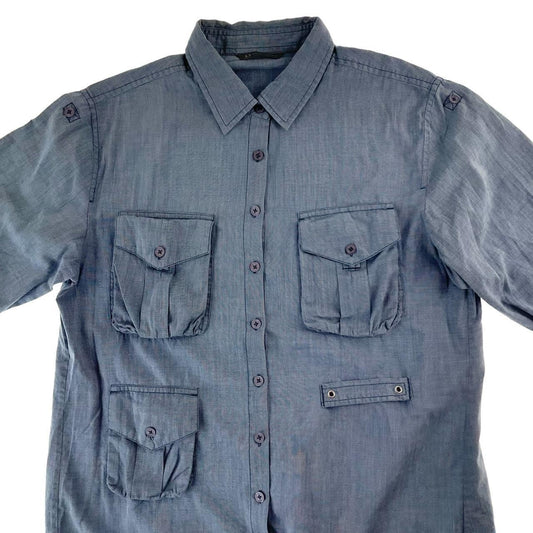 Vintage Armani multi pocket button shirt size M - Known Source