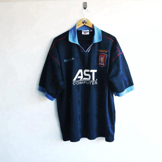 ⚽️⚽️VINTAGE ASTON VILLA AWAY SHIRT 1996 League Cup final Shirt (XXL)⚽️⚽️ (L) (L) - Known Source