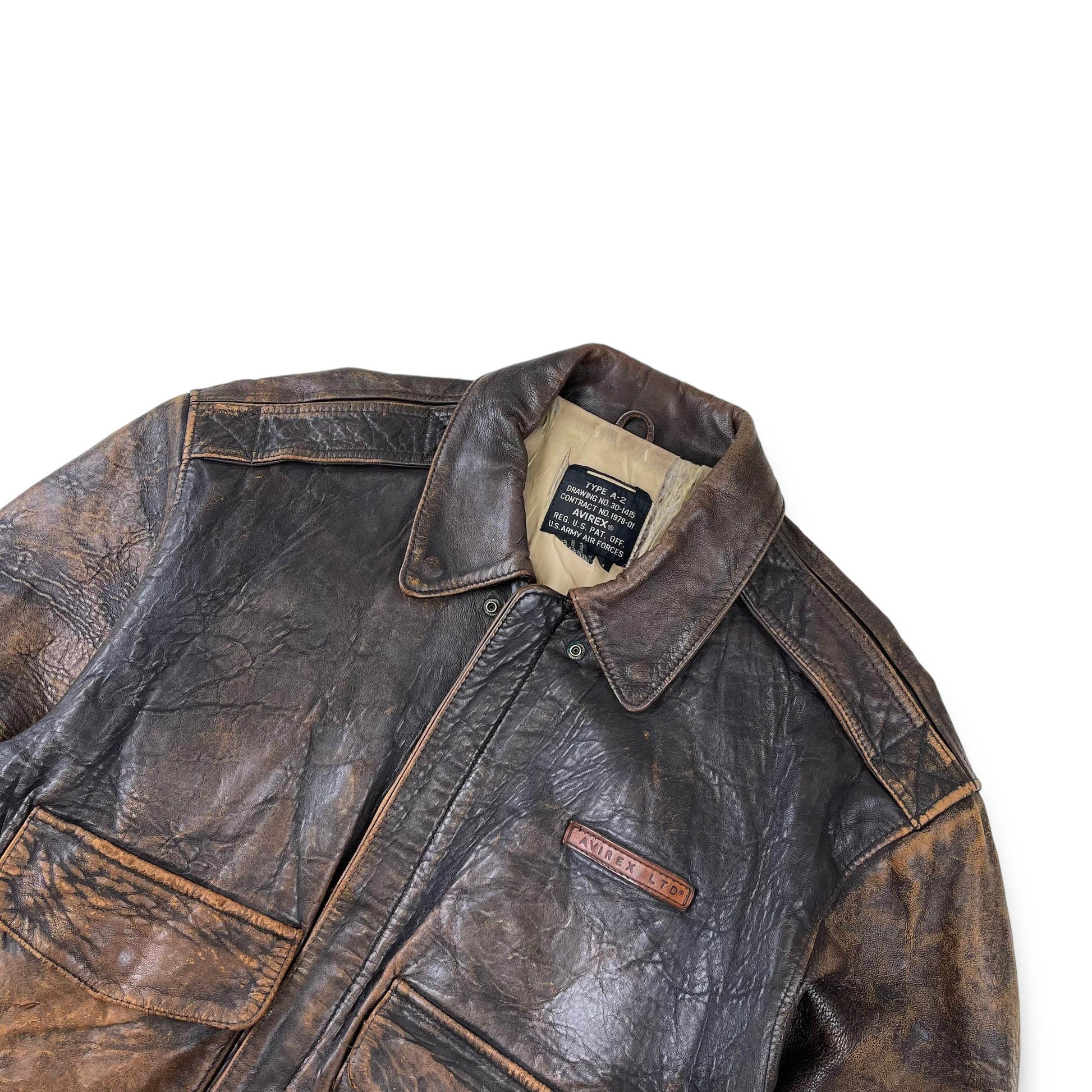 Vintage Avirex Leather Jacket (M) - Known Source