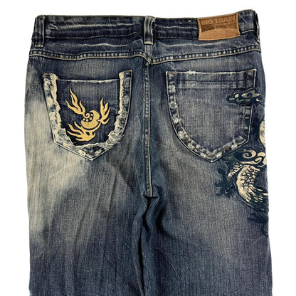 Vintage Big Train dragon Japanese denim jeans trousers W32 - Known Source