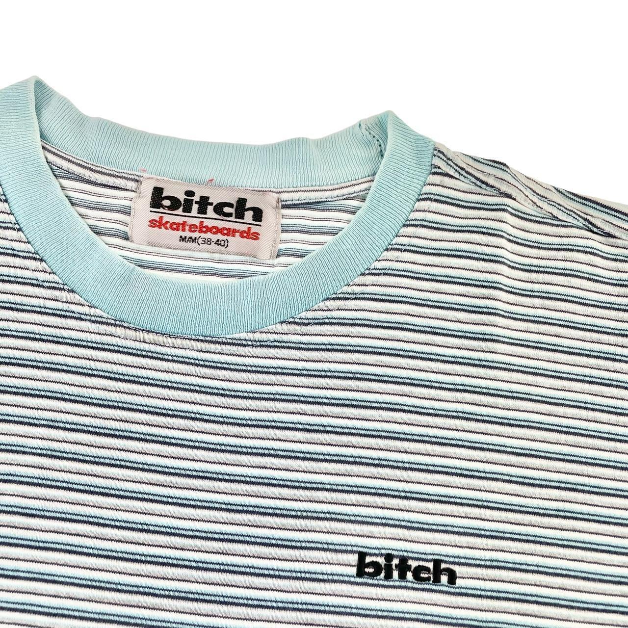 Vintage Bitch Skateboards striped t shirt size XS - Known Source