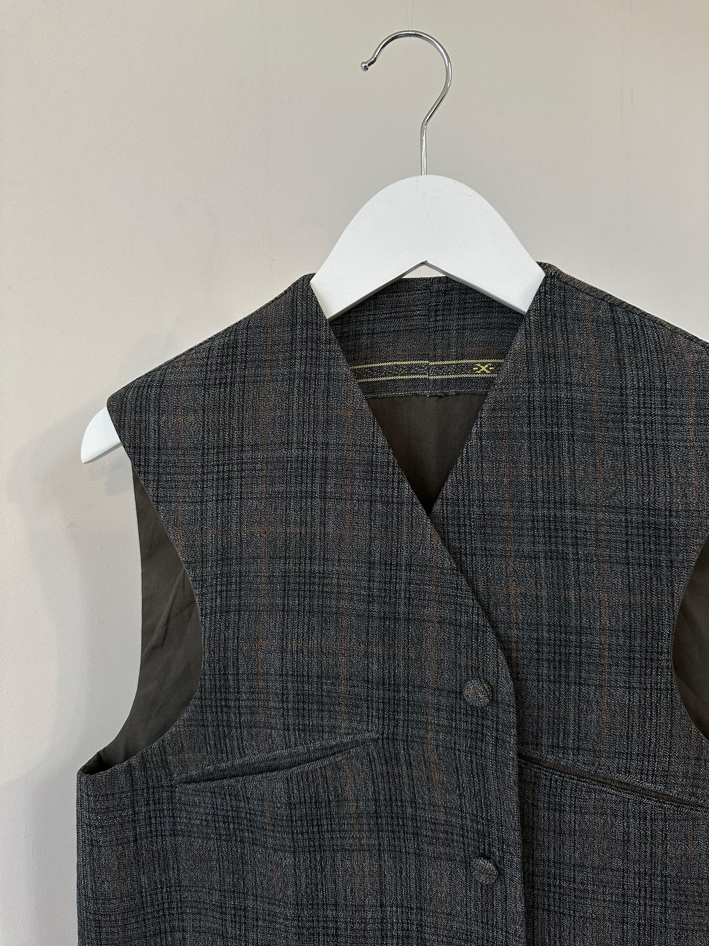Vintage Check Handmade Waistcoat - M - Known Source