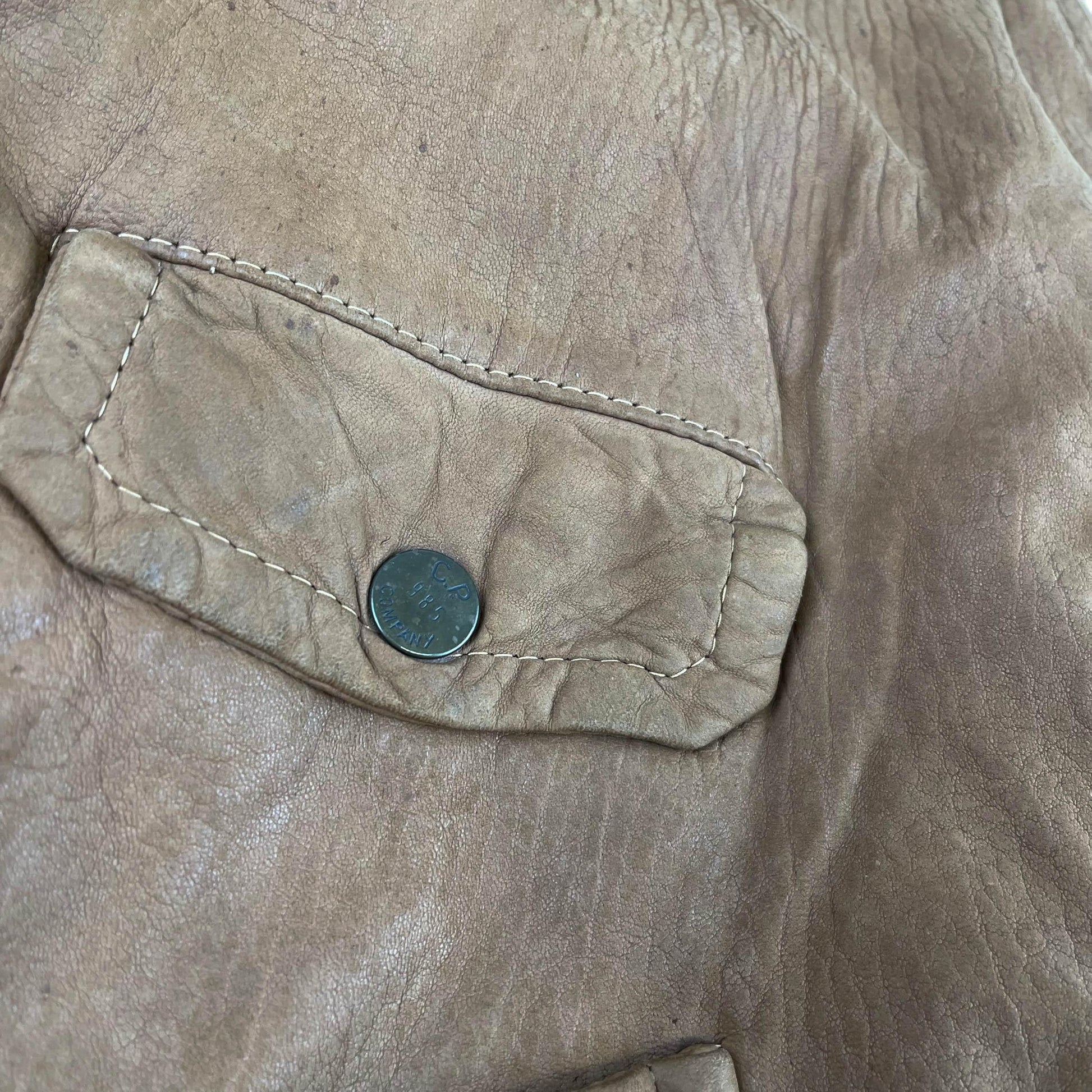 Vintage CP Company Leather Jacket (XL) - Known Source