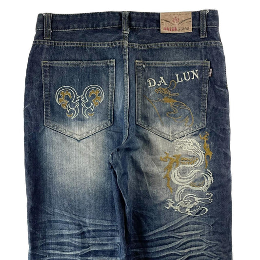 Vintage Dragon Japanese denim jeans trousers W35 - Known Source