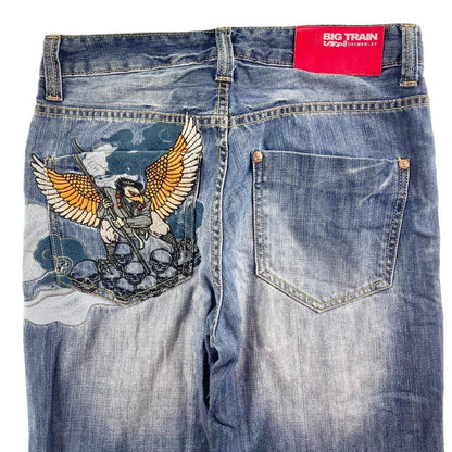 Vintage Eagle big train Japanese denim jeans trousers W32 - Known Source