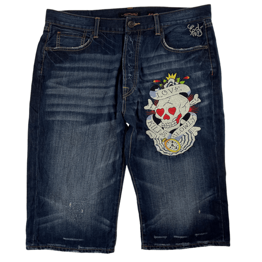 Vintage Ed Hardy denim Jean shorts W40 - Known Source