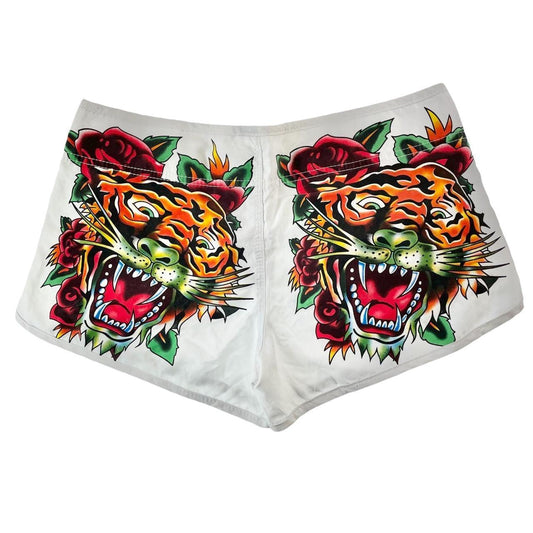 Vintage Ed Hardy tiger short shorts W30 - Known Source