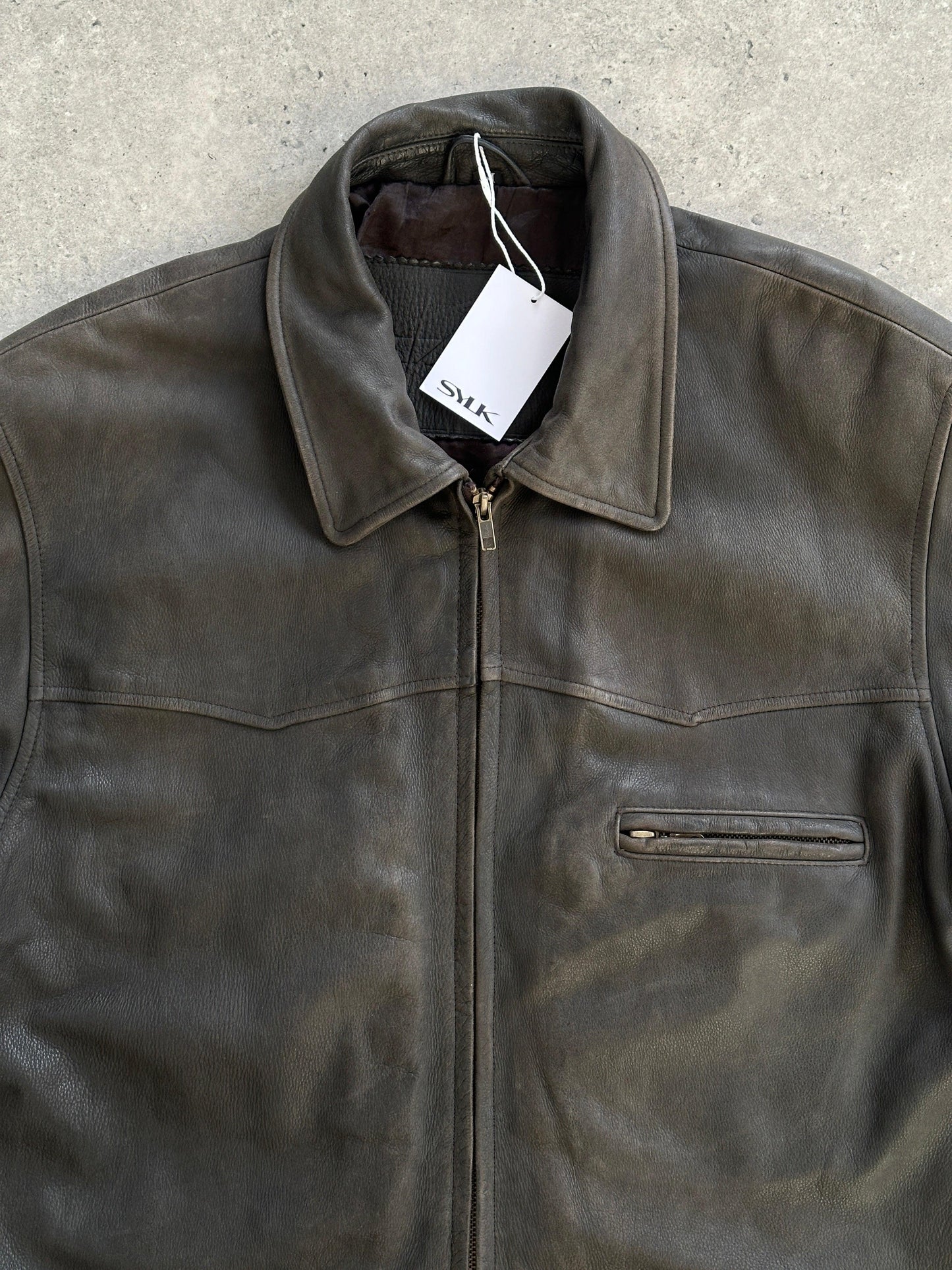 Vintage Mid Length Leather Jacket - L/XL - Known Source