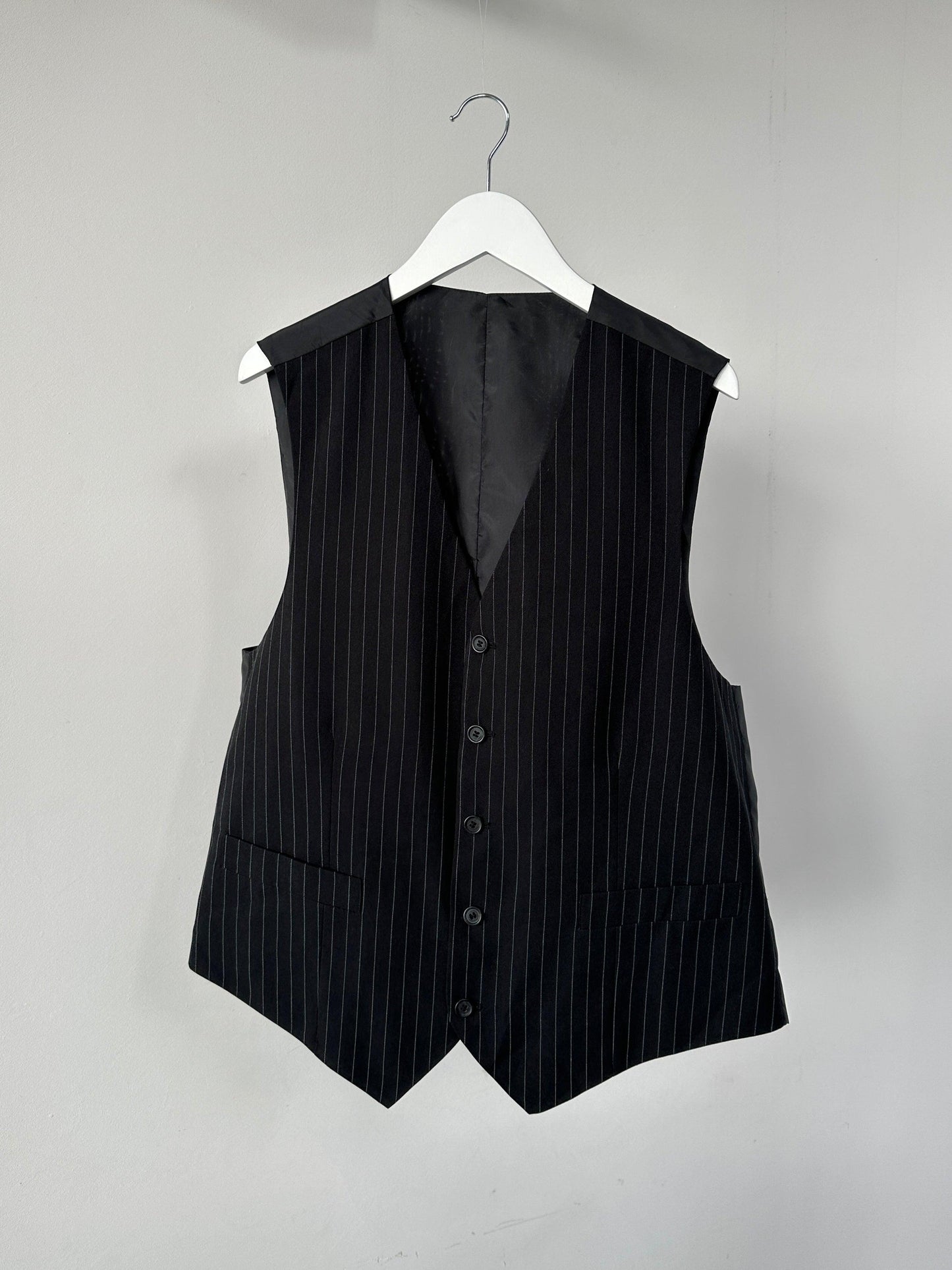 Vintage Pinstripe Waistcoat - XL - Known Source