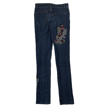 Vintage Skull denim jeans trousers W26 - Known Source