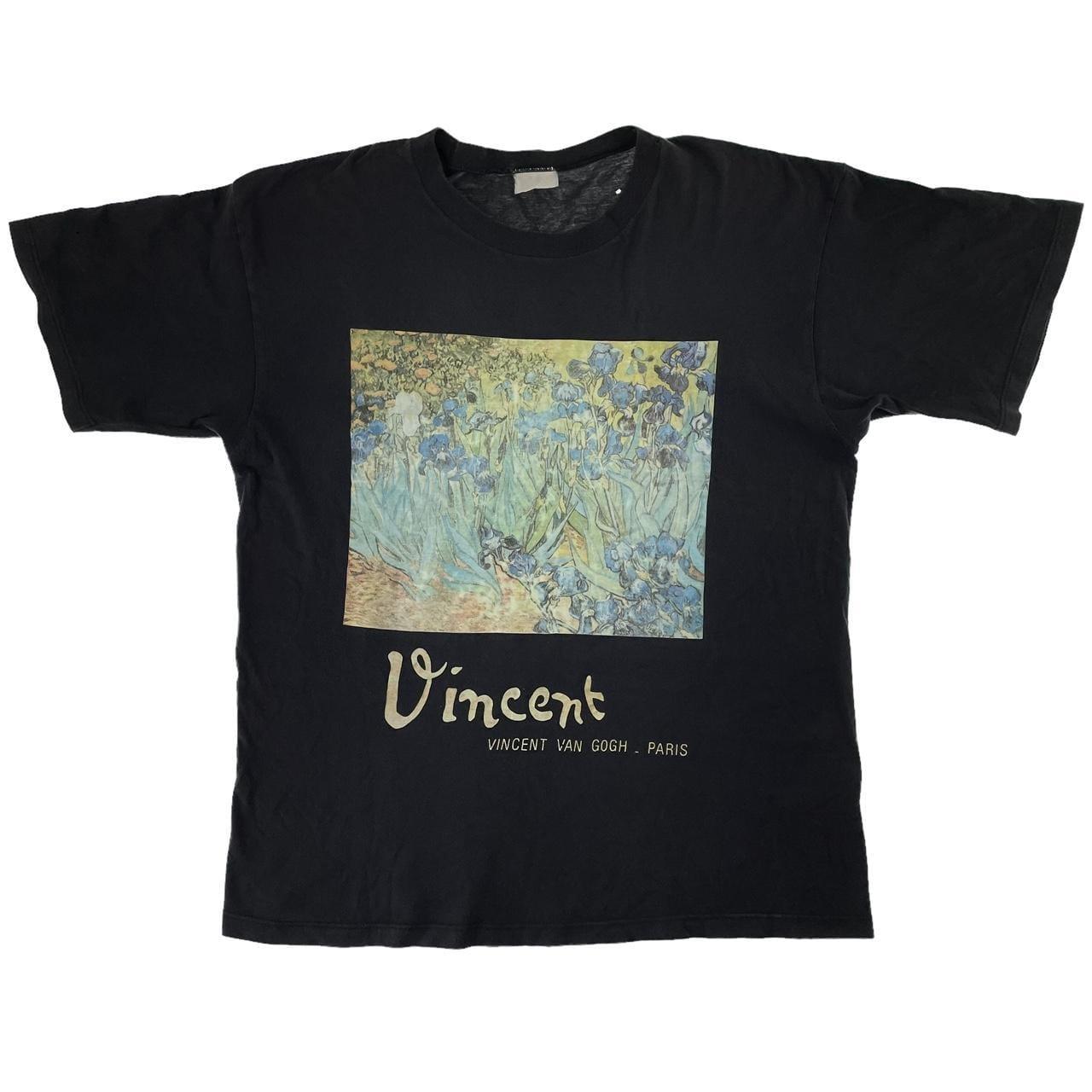Vintage Van Gogh irises art t shirt size M - Known Source