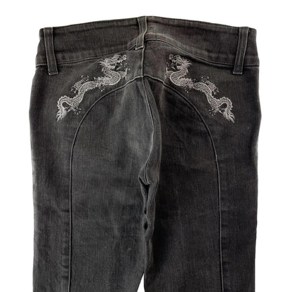 Vintage Vivienne Tam dragon denim jeans trousers W28 - Known Source