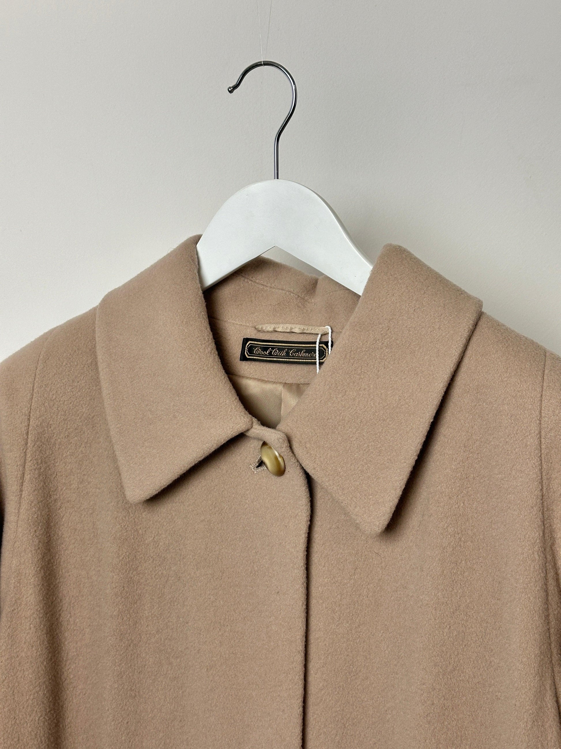 Vintage Wool Cashmere Concealed Placket Coat - M/L - Known Source