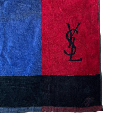 Vintage YSL Yves Saint Laurent colour block hand towel - Known Source