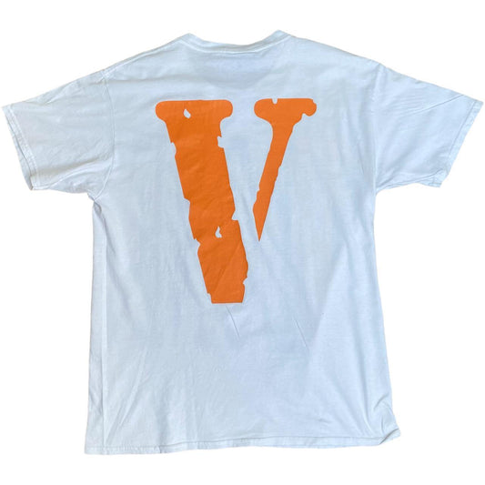 Vlone Front and back Logo Tee Orange (M) - Known Source