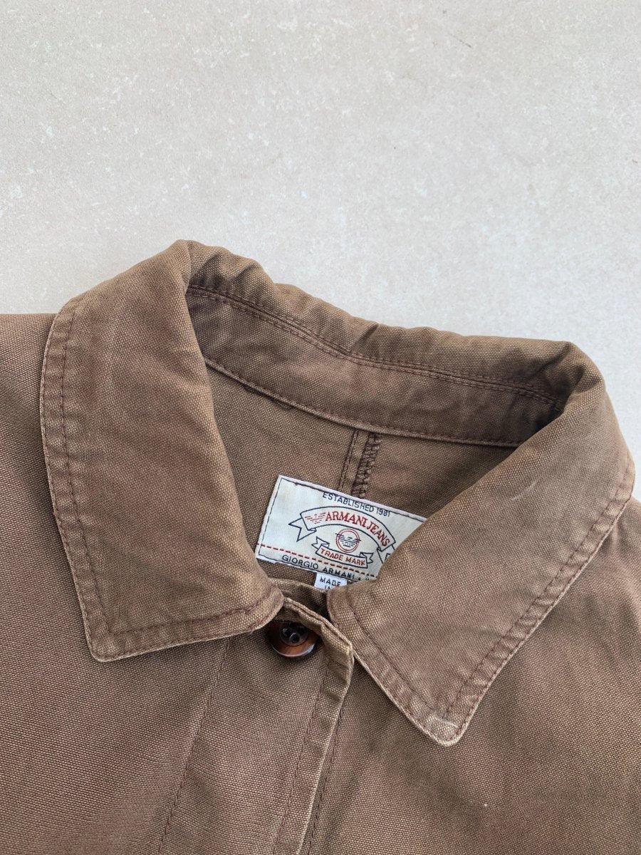 (W:M) Armani 1990s Washed Cotton Cropped Work Blouson - Known Source