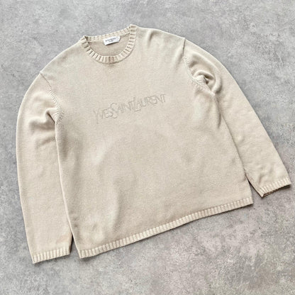 YSL RARE 2000s heavyweight knitted jumper (XL) - Known Source