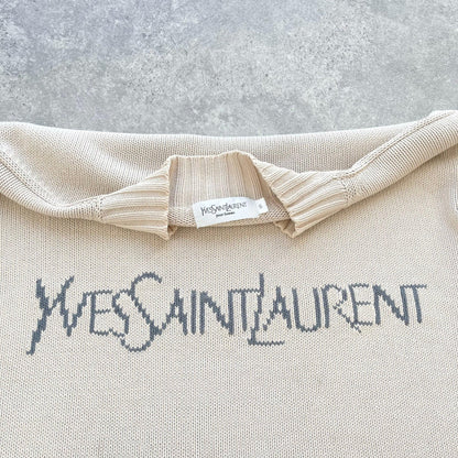 YSL RARE 2000s mockneck heavyweight knitted jumper (M) - Known Source