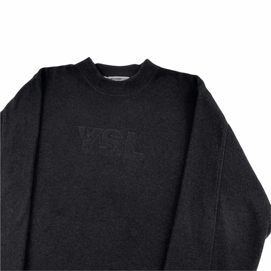 YSL Yves Saint Laurent fleece jumper sweatshirt size L - Known Source