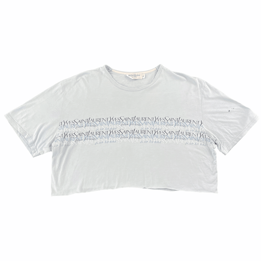 YSL Yves Saint Laurent monogram stripe t shirt size M - Known Source