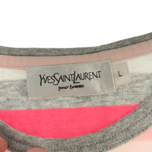 YSL Yves Saint Laurent striped t shirt size L - Known Source