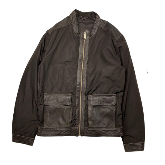 ZEGNA LEATHER NYLON JACKET (L) - Known Source