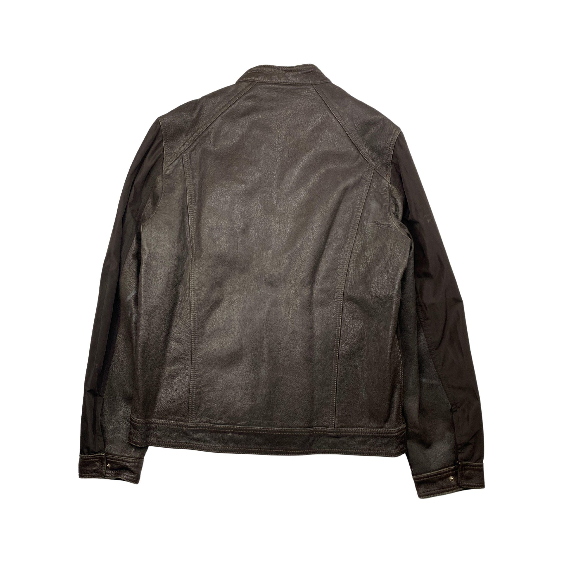 ZEGNA LEATHER NYLON JACKET (L) - Known Source